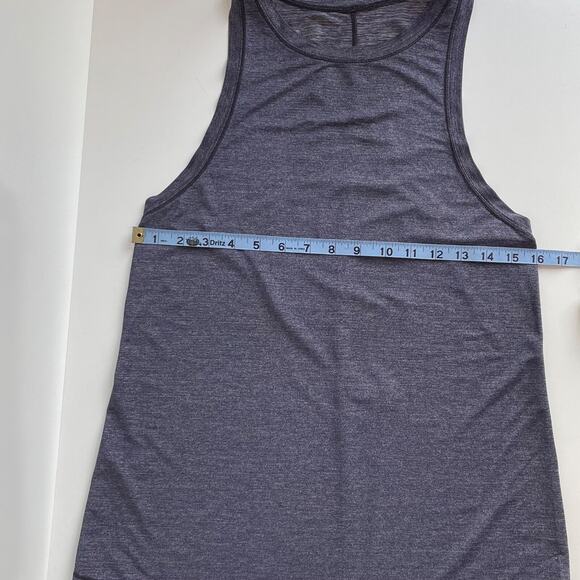 Lululemon Singlet‎ Tank Top Size 4 Heathered Navy Activewear Athleisure Summer - Picture 7 of 8